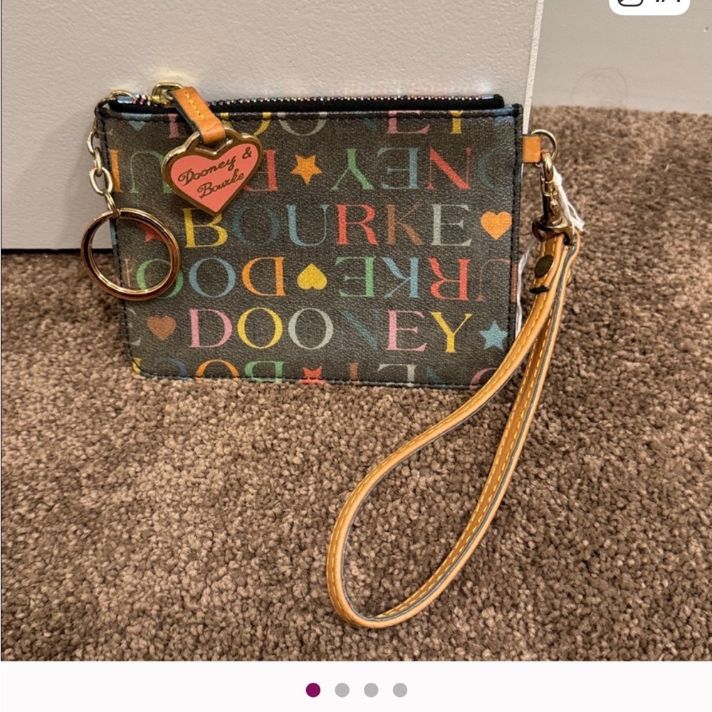 Dooney & Bourke Colorful Logo Wristlet colorful zipper - Picture 5 of 6